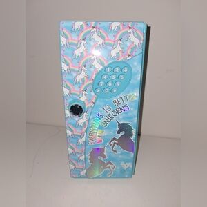Girls Justice DIGITAL MINI LOCKER Unicorn w/ Password Sound Blue